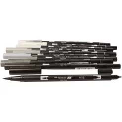 Tombow Grayscale Palette Dual Brush Pen Set