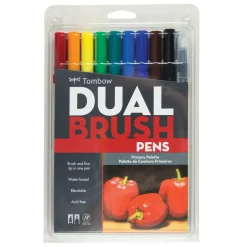 Tombow Primary Palette Dual Brush Pen Set