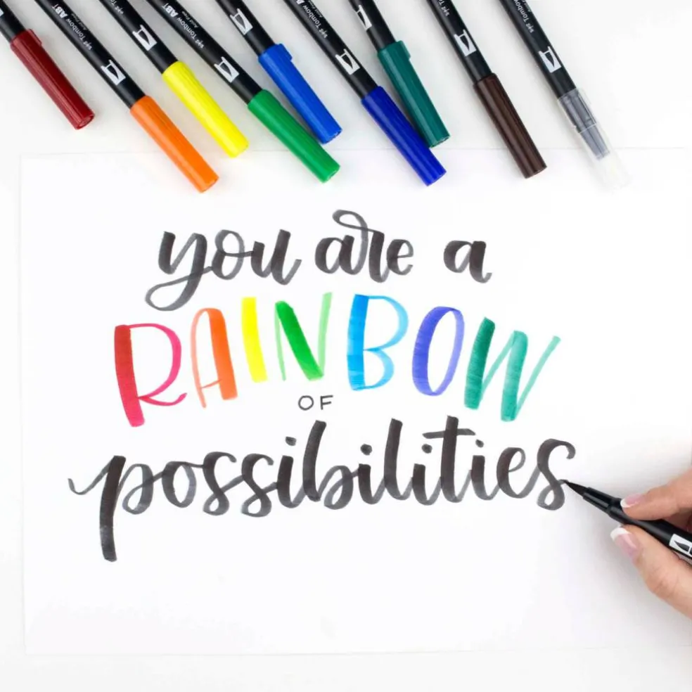 Tombow Primary Palette Dual Brush Pen Set