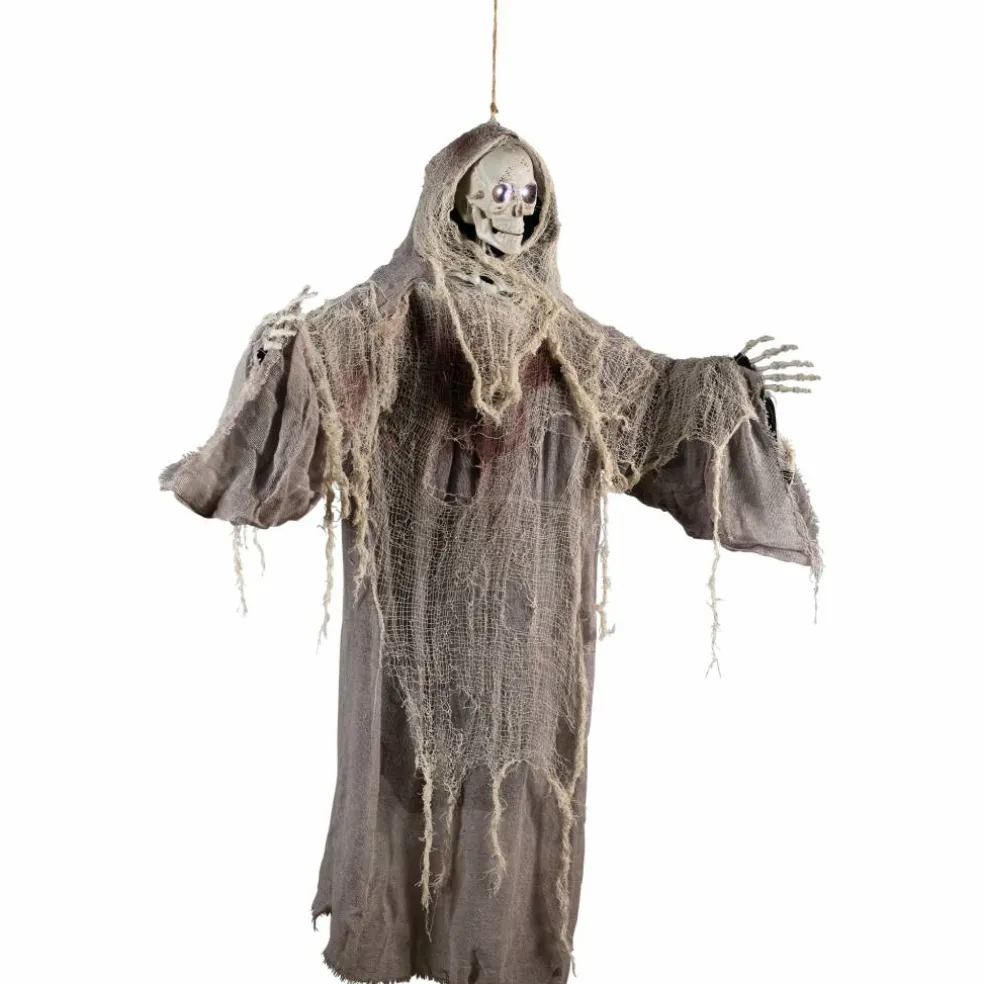 36" Touch Activated Hanging Death Reaper Halloween Decoration