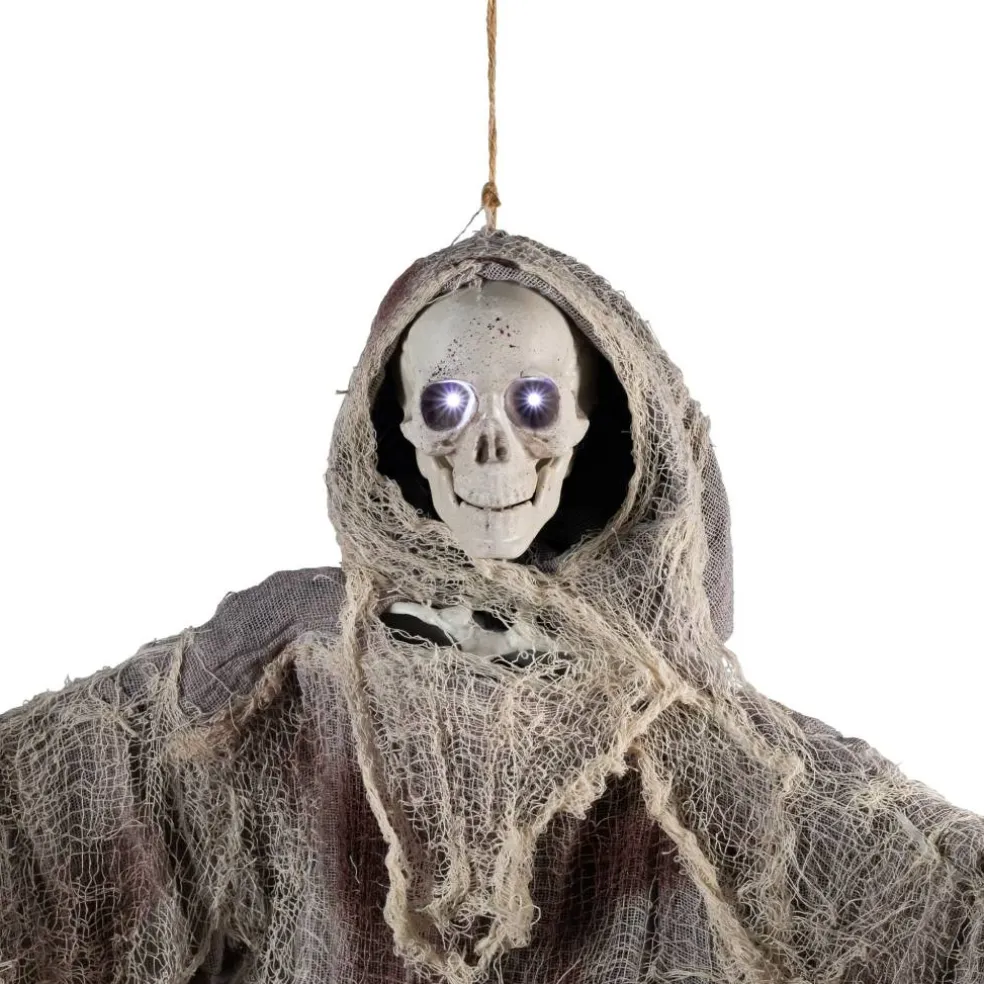 36" Touch Activated Hanging Death Reaper Halloween Decoration
