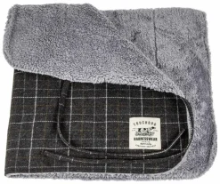 Touchdog 2-In-1 Windowpane Plaided Dog Jacket With Matching Reversible Dog Mat