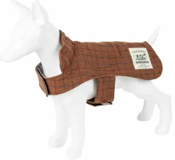 Touchdog 2-In-1 Windowpane Plaided Dog Jacket With Matching Reversible Dog Mat