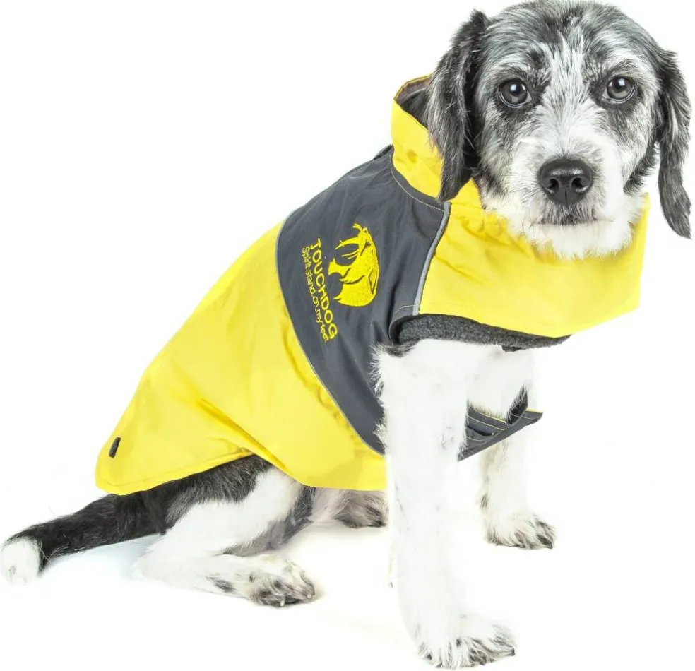 Touchdog Lightening-Shield Waterproof 2-in-1 Convertible Dog Jacket with Blackshark technology