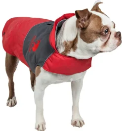 Touchdog Lightening-Shield Waterproof 2-in-1 Convertible Dog Jacket with Blackshark technology
