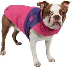 Touchdog Lightening-Shield Waterproof 2-in-1 Convertible Dog Jacket with Blackshark technology