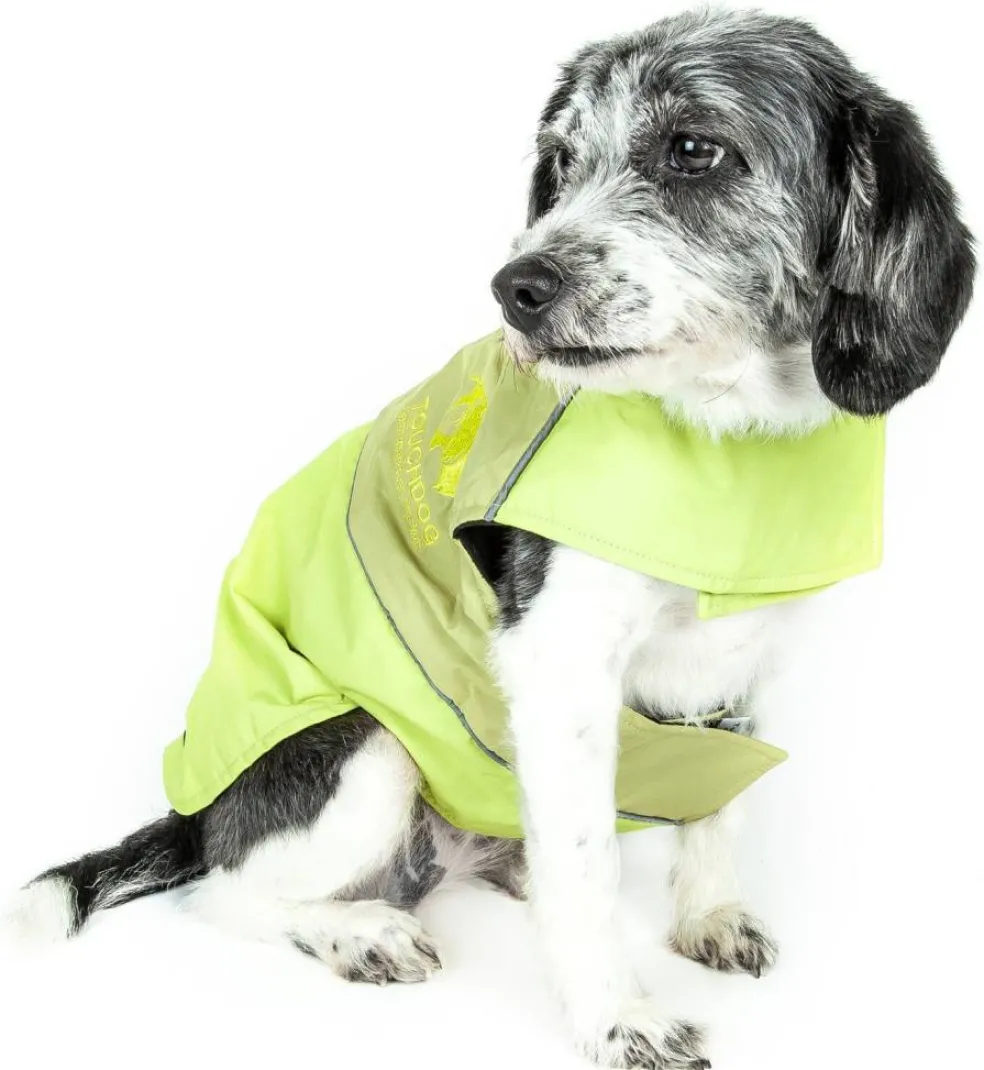 Touchdog Lightening-Shield Waterproof 2-in-1 Convertible Dog Jacket with Blackshark technology