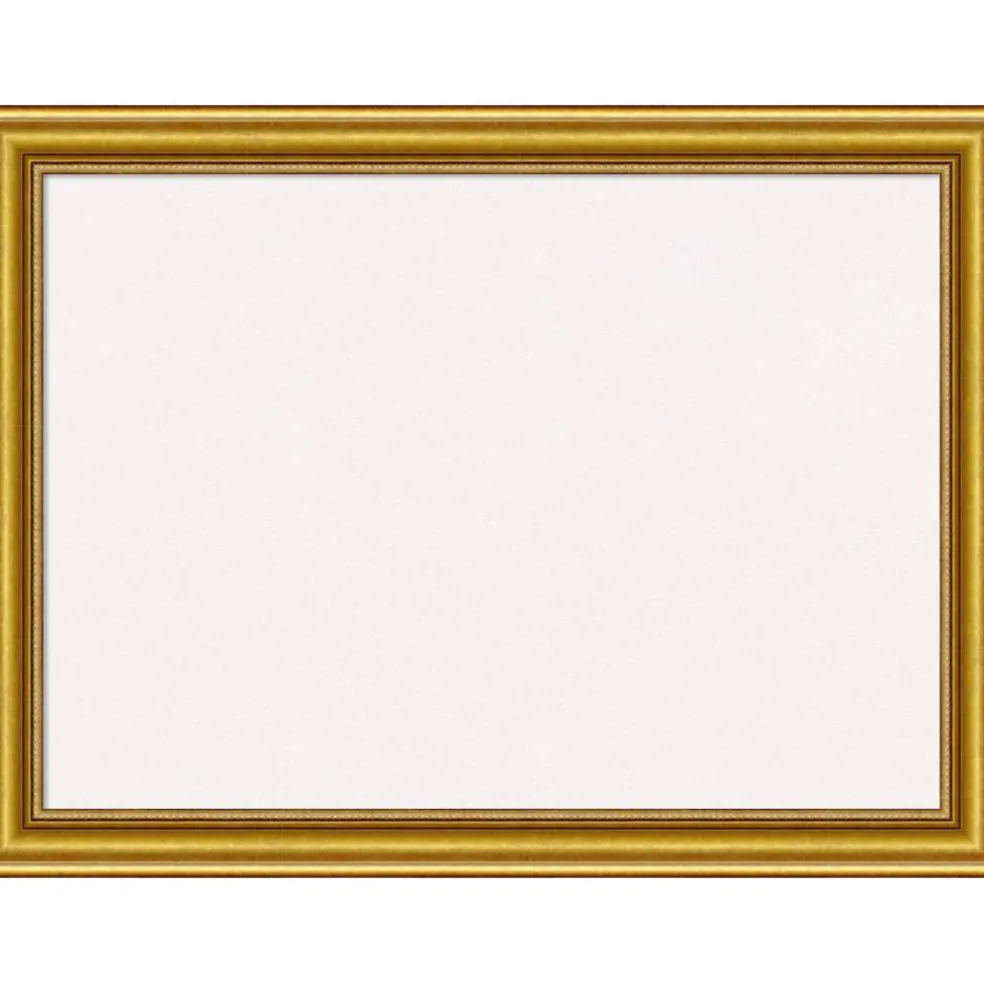 Townhouse Gold Wood Framed Corkboard, White Cork