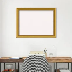 Townhouse Gold Wood Framed Corkboard, White Cork