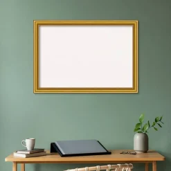 Townhouse Gold Wood Framed Corkboard, White Cork