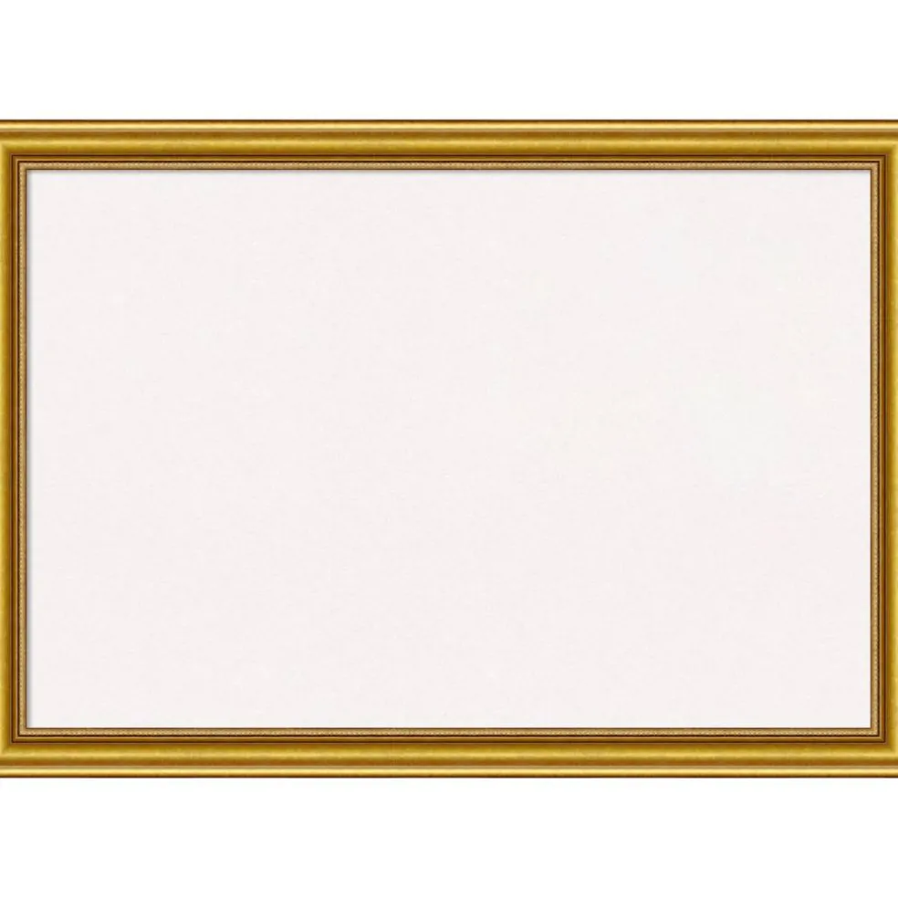 Townhouse Gold Wood Framed Corkboard, White Cork