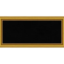 Townhouse Gold Wood Framed Corkboard, Black Cork