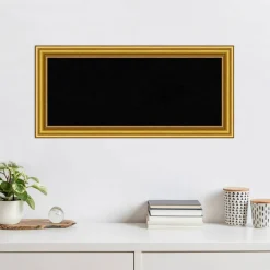 Townhouse Gold Wood Framed Corkboard, Black Cork