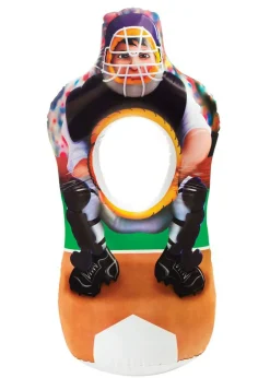 Toysmith Inflatable Sports Toss Game, boys girls sports games football and baseball, Multicolor