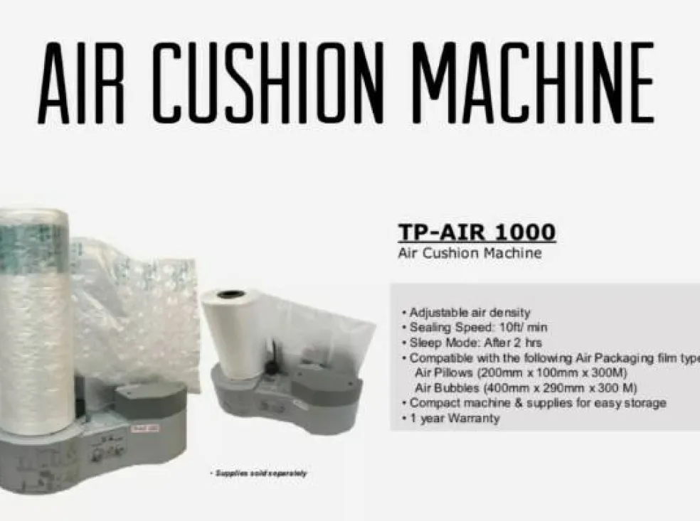 TP-AIR 1000 Air Pillow Maker Air Cushion Bubble Machine for Carton Box Packaging.