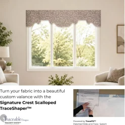 Traceable Designer® Crest Scalloped No-Sew DIY Window Valance Making Kit