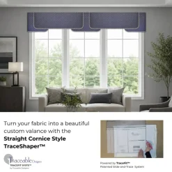 Traceable Designer Straight Cornice Style TraceShaperâ„¢ Kit, No-Sew Fabric Shaping Form