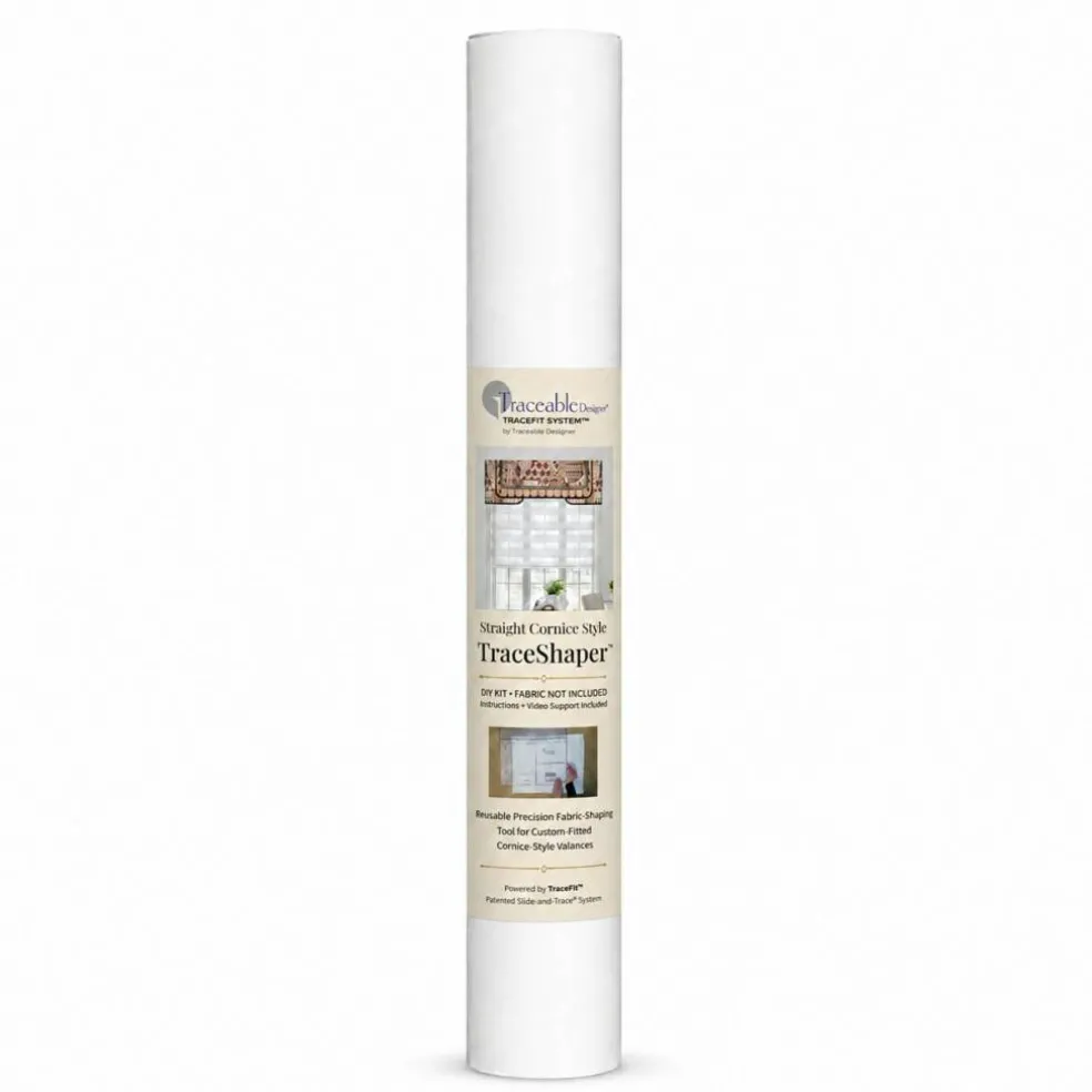 Traceable Designer Straight Cornice Style TraceShaper™ Kit, No-Sew Fabric Shaping Form