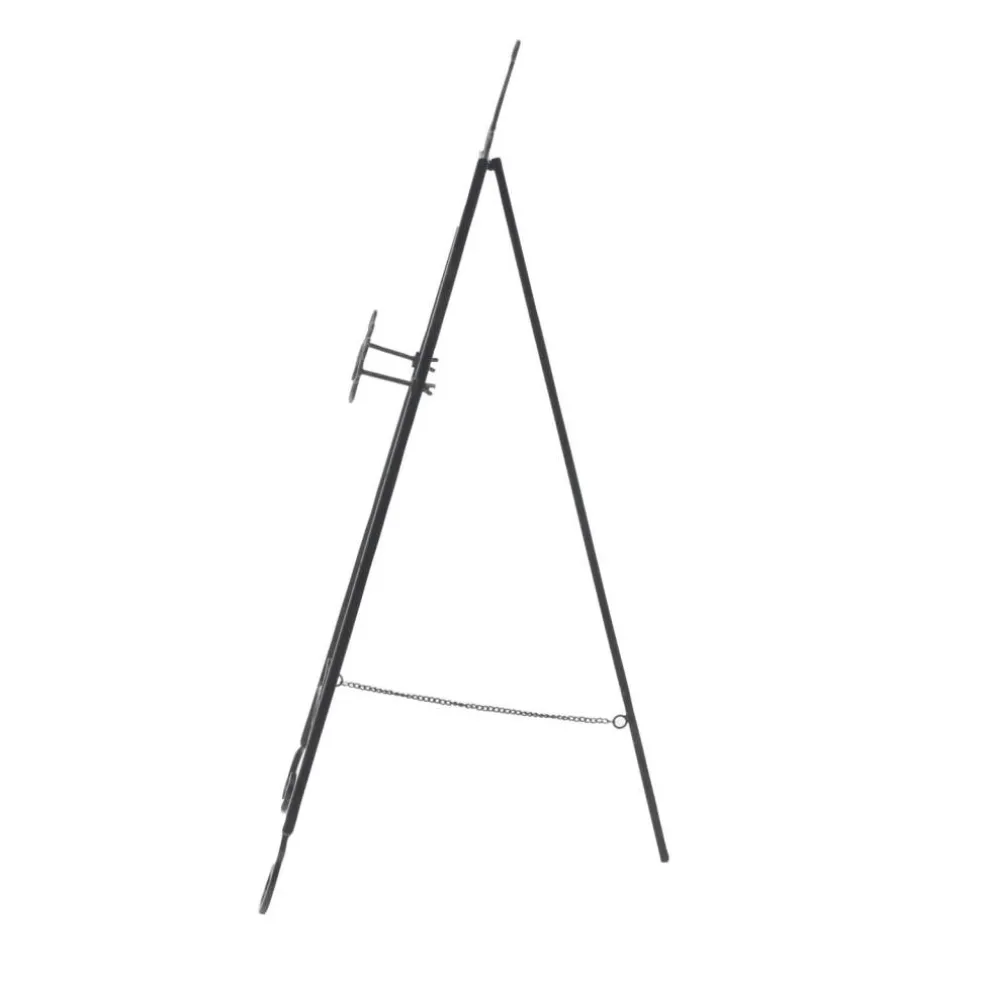 Traditional Black Iron Floor Easel, 46" x 21" x 22"