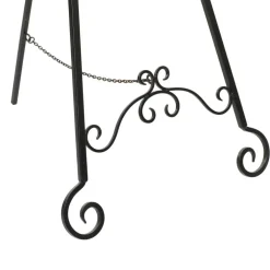 Traditional Black Iron Floor Easel, 46