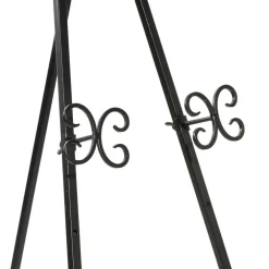 Traditional Black Iron Floor Easel, 46