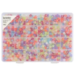 Translucent Alphabet Round Beads, 7mm by Bead Landing™