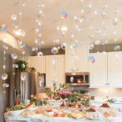 Transparent Bubble Garlands Mermaid Party Decoration Colored Flat