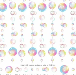 Transparent Bubble Garlands Mermaid Party Decoration Colored Flat