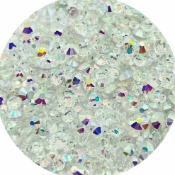 Transparent Clear AB Glass Rhinestones - Flatback Non-Hotfix by Glitter Heart Co.™