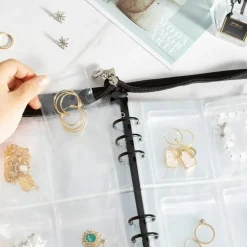 Transparent Jewelry Storage Book – 84-Grid Clear Travel Organizer for Necklaces, Earrings, Rings, Bracelets