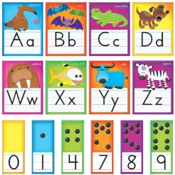Trend Enterprises Awesome Animals Alphabet Cards Bulletin Board Set
