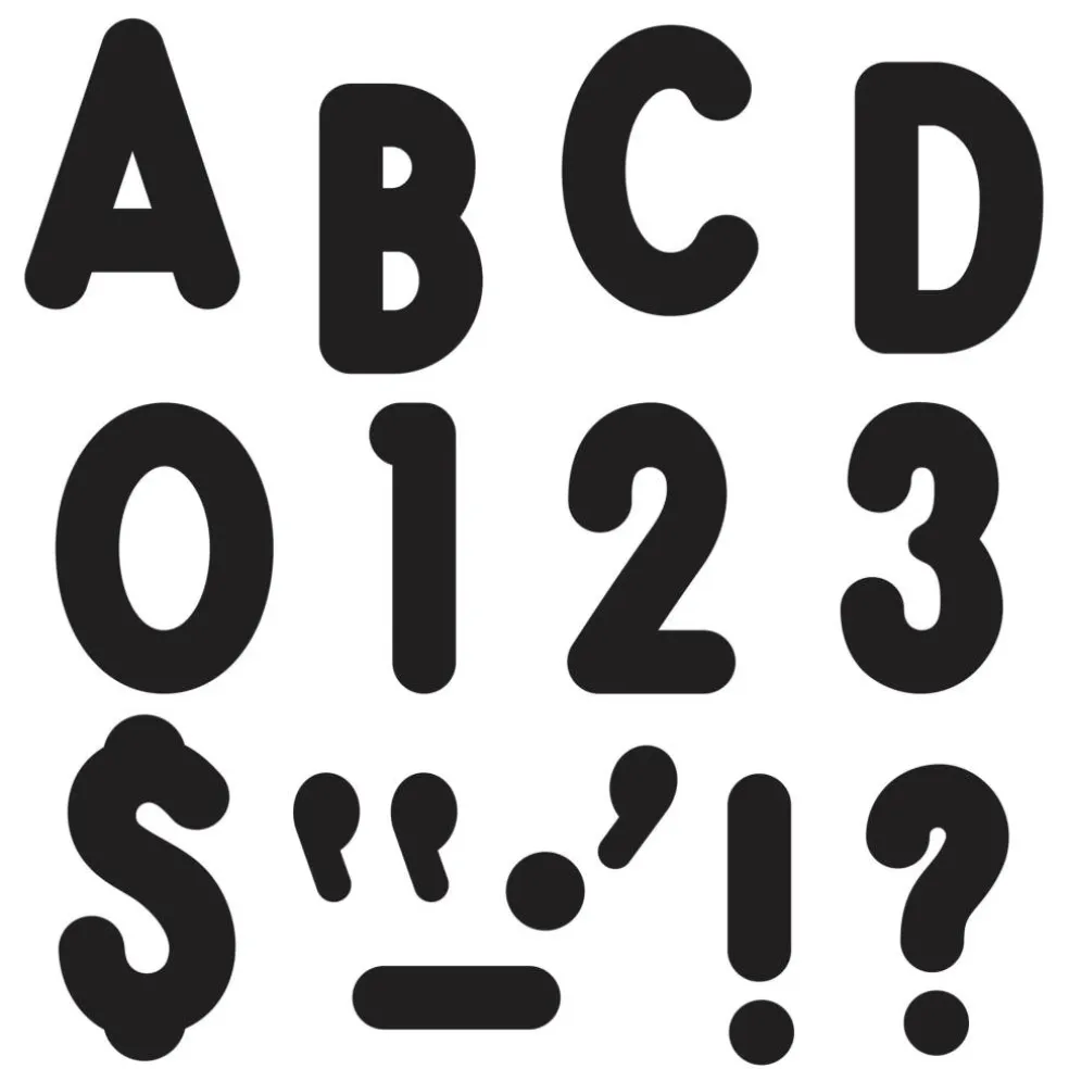 Trend Enterprises Black 7" Billboard Uppercase (EN/SP) Ready Letters®