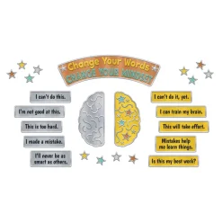 Trend Enterprises® I Heart Metal Mindset Bulletin Board Set