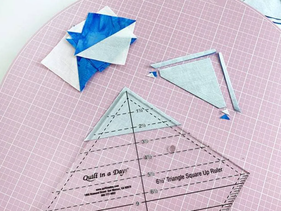 6 1/2 Triangle Square Up Ruler by Quilt in a Day