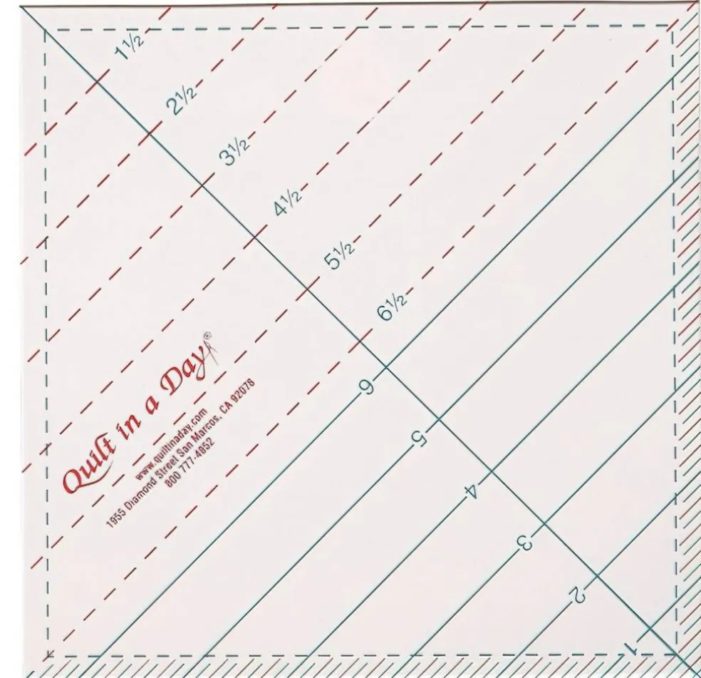 6 1/2 Triangle Square Up Ruler by Quilt in a Day