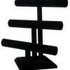 12" Triple Bar Black Velvet Jewelry Stand by Bead Landing™