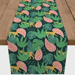 Tropical Cheetah Outdoor Table Runner