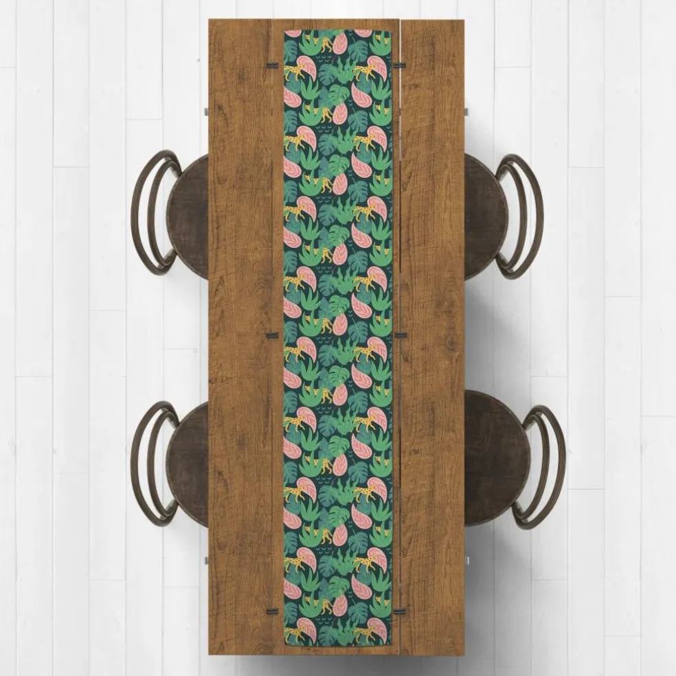 Tropical Cheetah Outdoor Table Runner