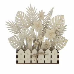 10.25" Tropical Flowers DIY Plywood Crate Décor by Make Market®