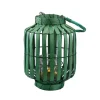 20" Tropicalia Tiki Bar Votive Candle Holder Lantern, Green