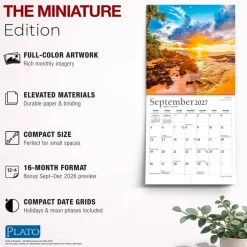 Tropical Islands | 2027 7 x 14 Inch (Hanging) Monthly Mini Wall Calendar | Foil Stamped Cover