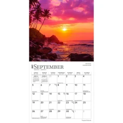 Tropical Islands | 2027 7 x 14 Inch (Hanging) Monthly Mini Wall Calendar