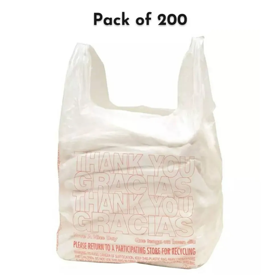 T-Shirt Carry-Out Bags, 11.5" x 6.5" x 22"