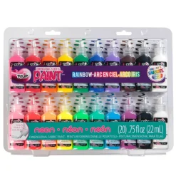Tulip® Dimensional Fabric Paint, Rainbow & Neon