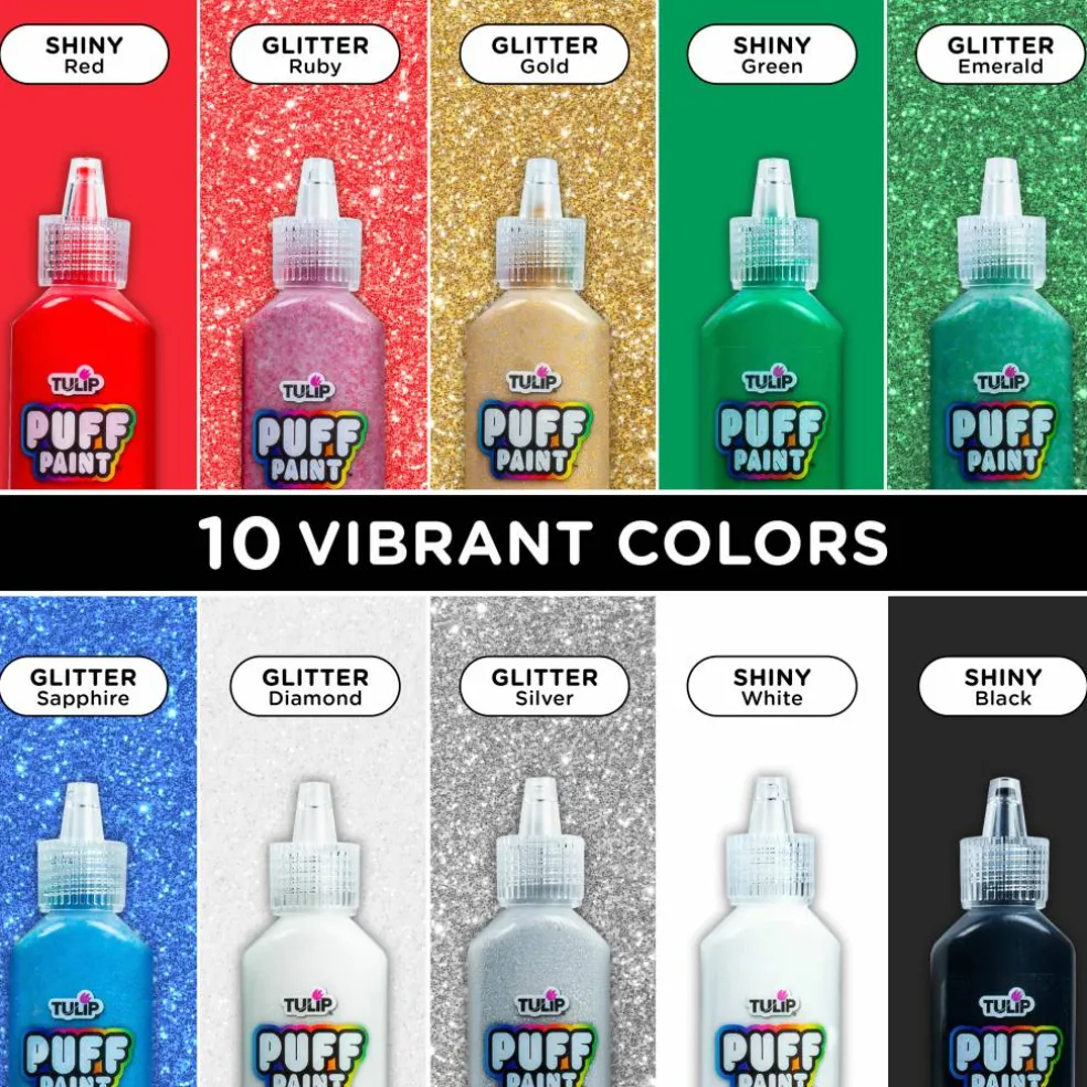 Tulip® Glitter Puff Paint Set