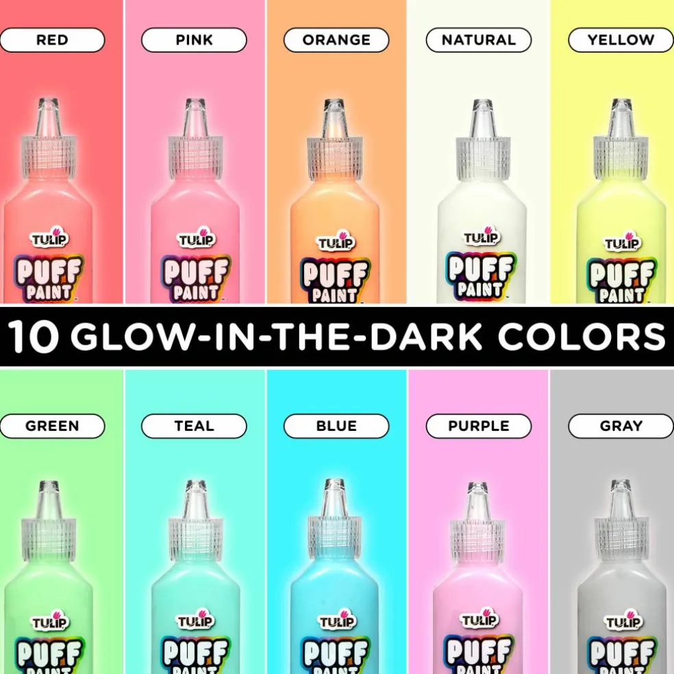Tulip® Glow-in-the-Dark Puff Paint Set