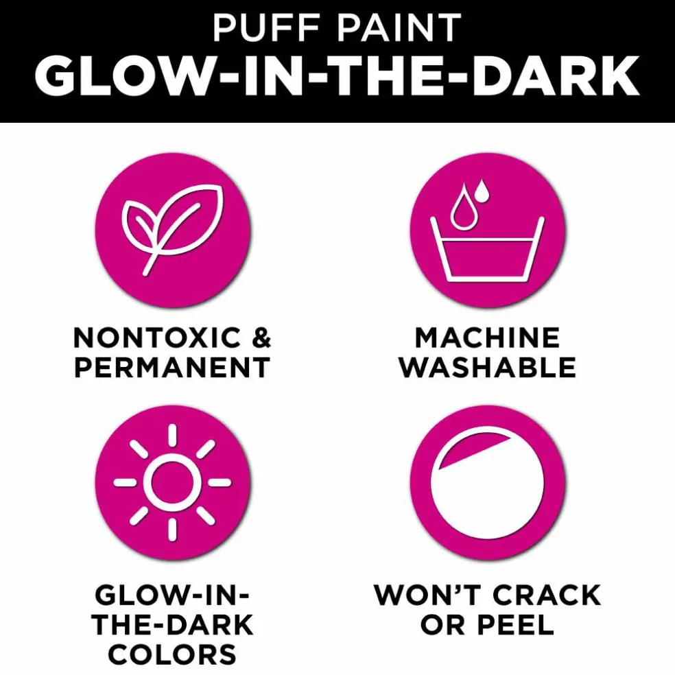Tulip® Glow-in-the-Dark Puff Paint Set