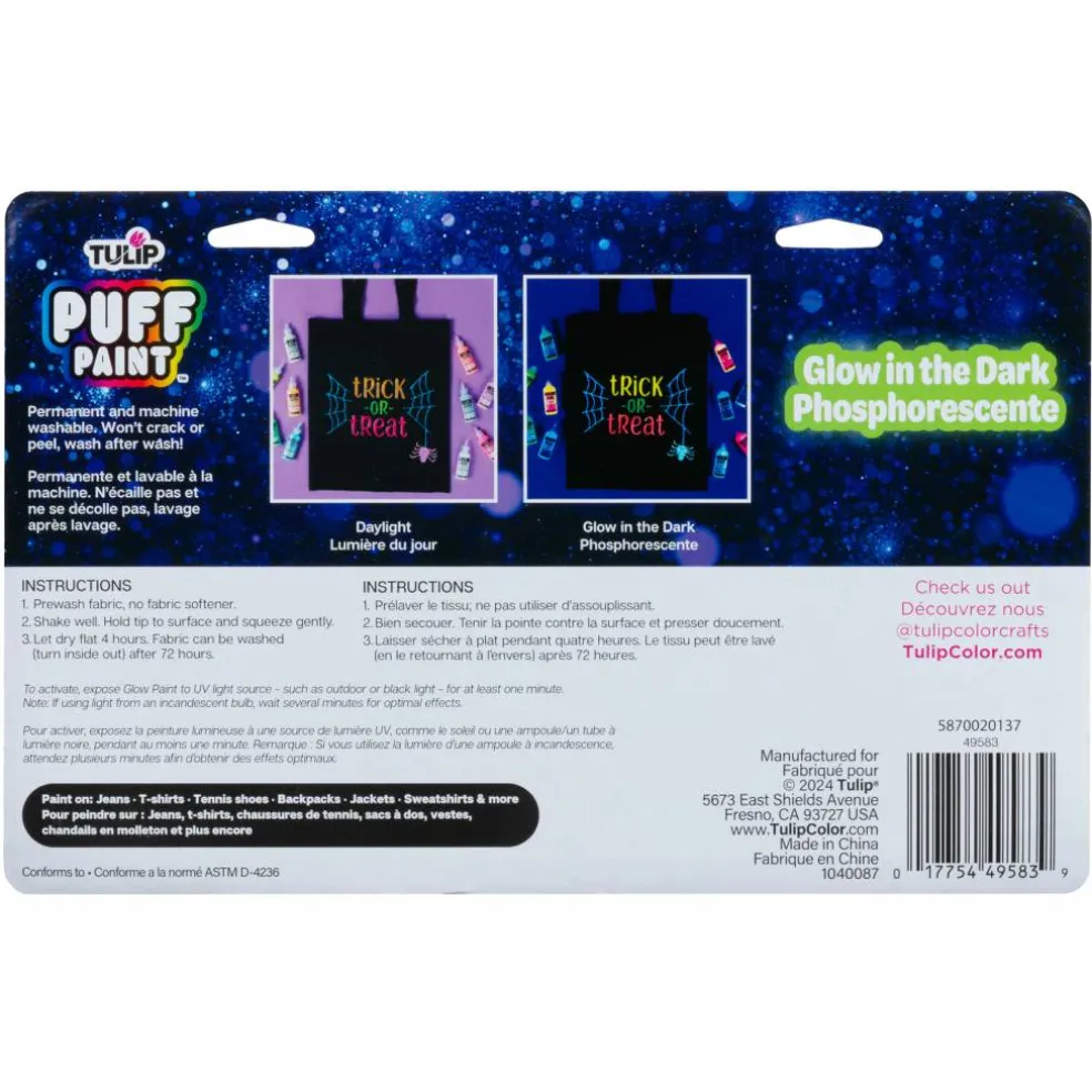 Tulip® Glow-in-the-Dark Puff Paint Set