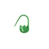 Tulip Stitch Markers - GREEN TULIPS - Set of 7