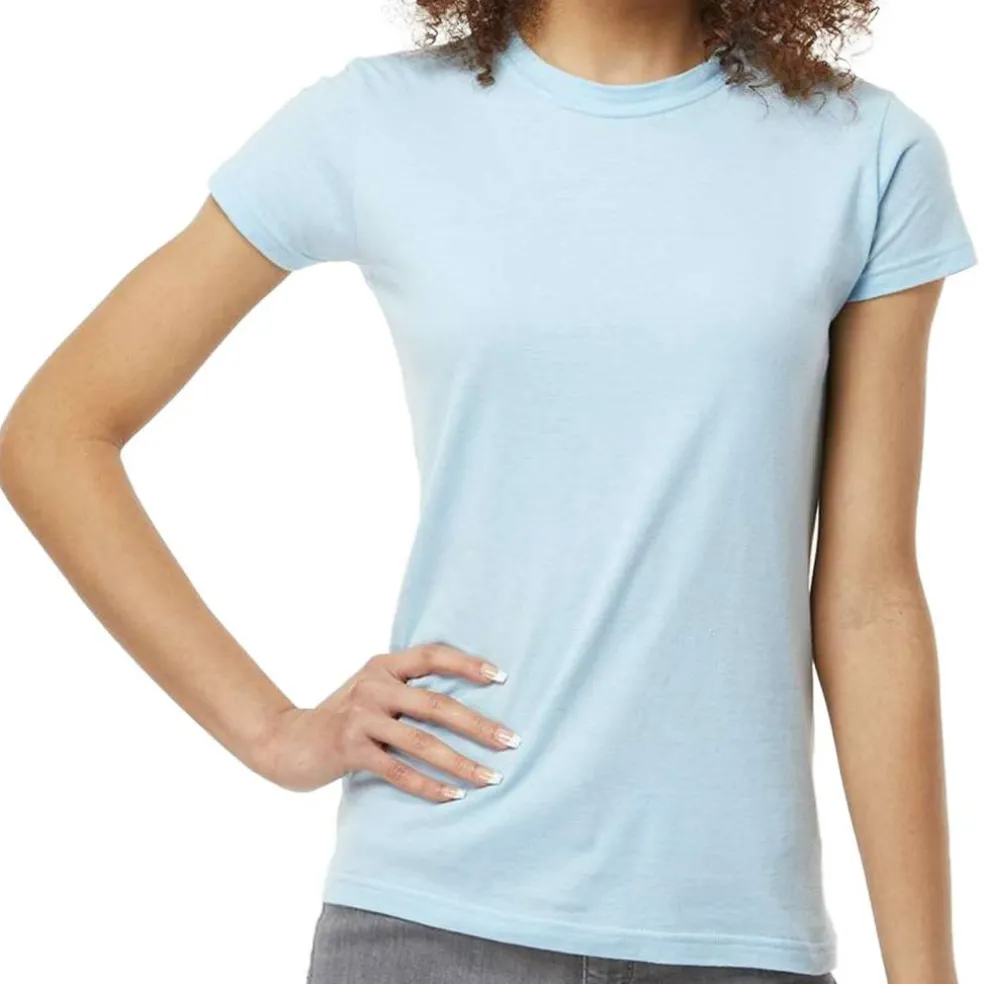 Tultex Women’s Slim Fit Jersey T-Shirt, Short Sleeve Tee for Crafting & Customization